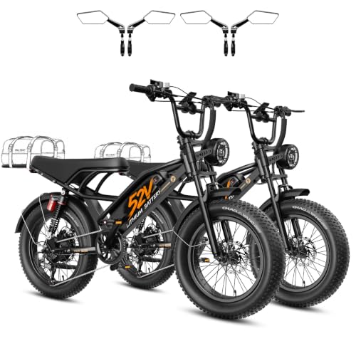 Image of Jasion YR20Pro Electric Bike,3000W Peak Motor,Max 90 Miles,5 Riding Modes | Up to 32MPH Ebike,50V 20AH Battery E Bike,Dual Suspension, 7-Speed Electric Bicycle,20 inchx4.0 inch Fat Tire E-Bike, Full Suspension