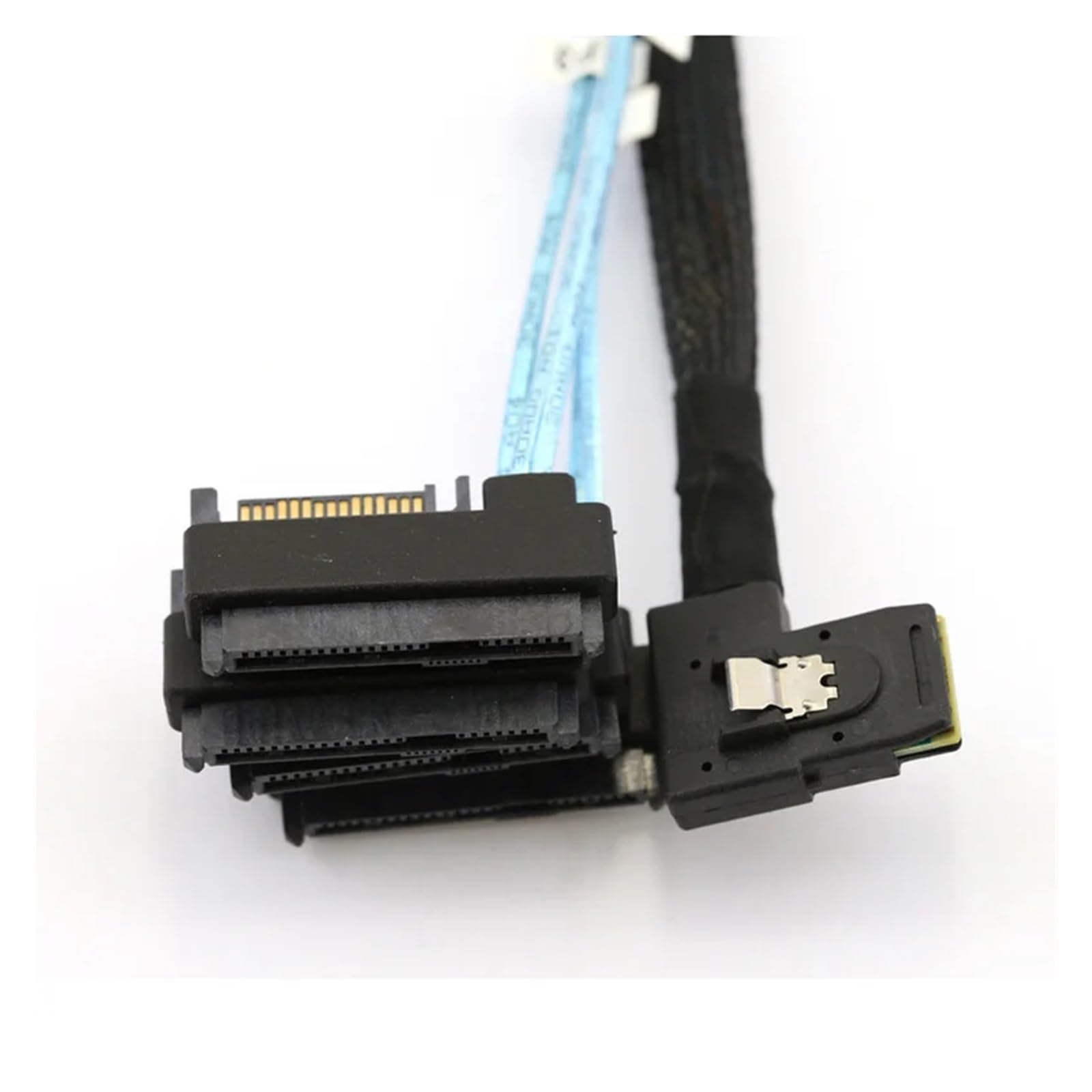 MiniSAS SFF-8087 Left Turn 4XSFF-8482 Cavo Interno di Servizio ad Alta velocità da Uno a Quattro 12G(0.5m)
