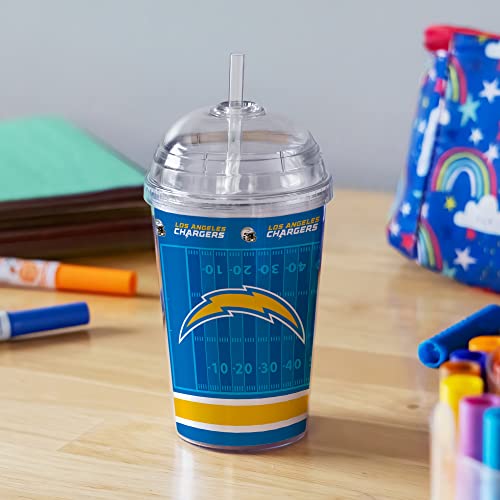Image of Rico Industries NFL Football Rookie of The Year 12oz Acrylic Tumbler, Youth Tumbler with Swirly Straw