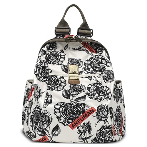 Moda Stampato Zaino Da Donna Per 14 Pollici Computer Portatile Casuale Borse A Tracolla Leggero Nylon Laptop Viaggio Lavoro Shopping Scuola Multifunzionale Dayback Rosa