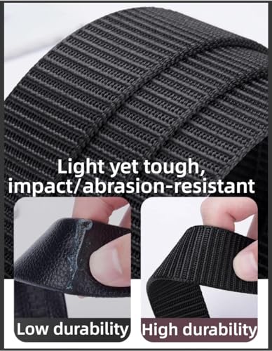 Men’s Tactical Nylon Belt Adjustable No-Metal Buckle, Quick Release, Airport Friendly, Work & Outdoor Use4