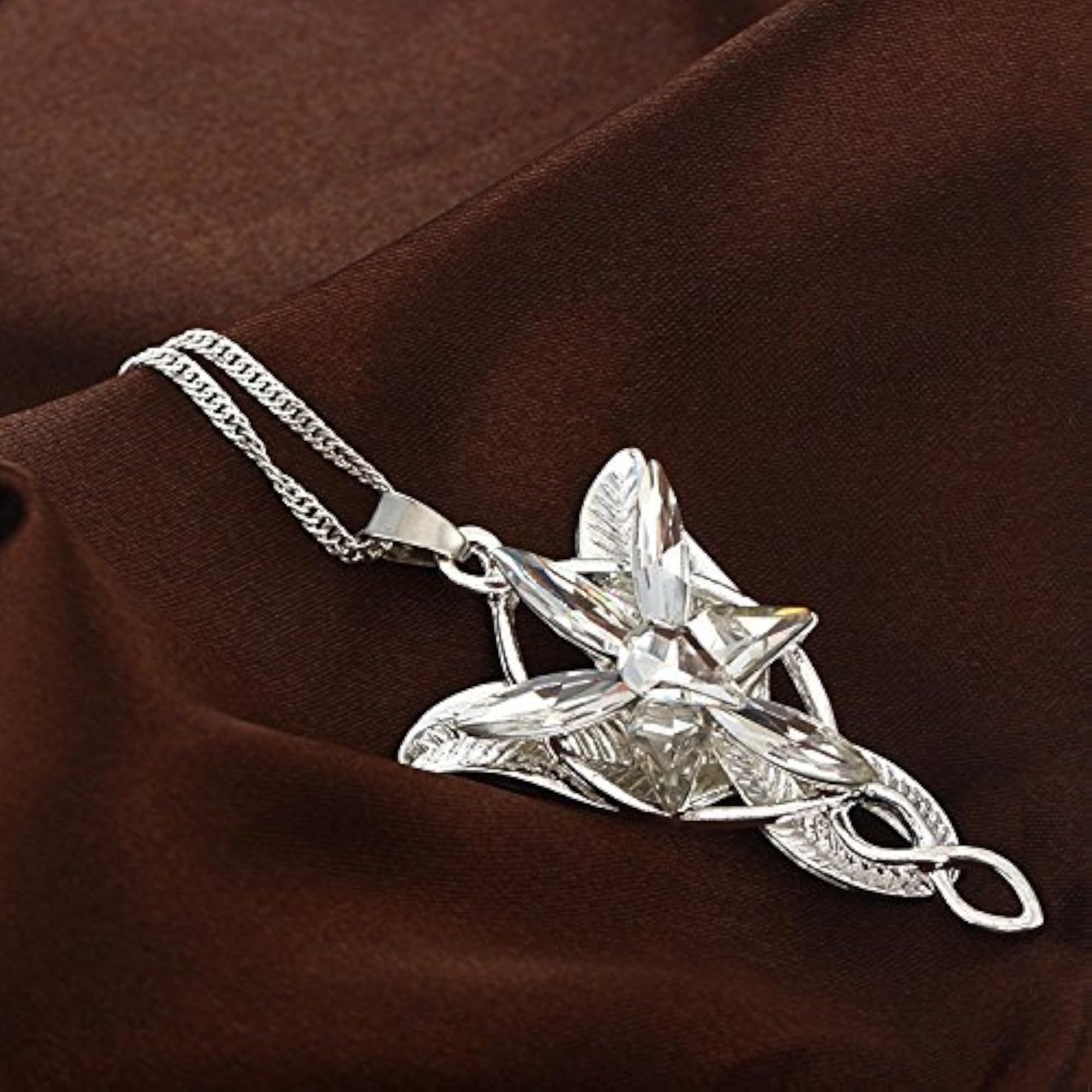 Rhodium Plated Arwen's Evenstar Pendant