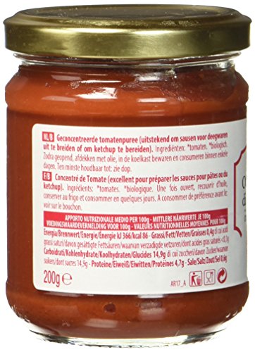 IL NUTRIMENTO Italienische Tomatenmark – Bio- und veganfreundlich – 6er-Pack (6 x 200 g)