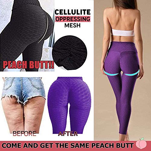 Juliet Holy Leggings femininas de cintura alta, emagrecedor, levanta o bumbum, treino texturizado, c