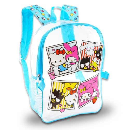 Clear Hello Kitty Clear Backpack with Lunch Box - Bundle with Sanrio School Bag, Lunch Bag, Water Bottle, Stickers, More | Transparent Hello Kitty and Friends Backpack for Girls2