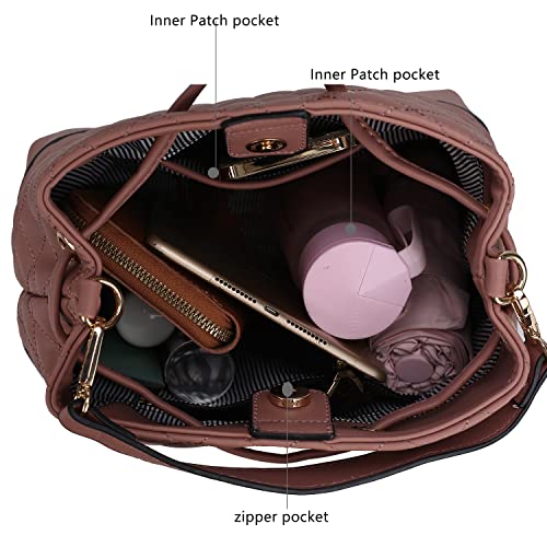Image of MKF Collection Women's Bucket Bag With Wristlet Wallet, Vegan Leather Hobo Bag Handbag Set Crossbody Bag by Mia K