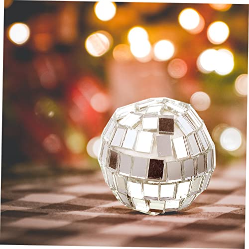 Toyvian – 20 bolas espejadas reflectantes para decoración de fiestas, discotecas, pasteles, escaparates y eventos temáticos (bolas de espejo de vidrio) miniatura 6