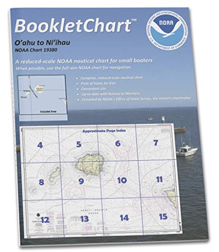 Paradise Cay Publications NOAA BookletChart 19380: O'ahu to Ni'ihau