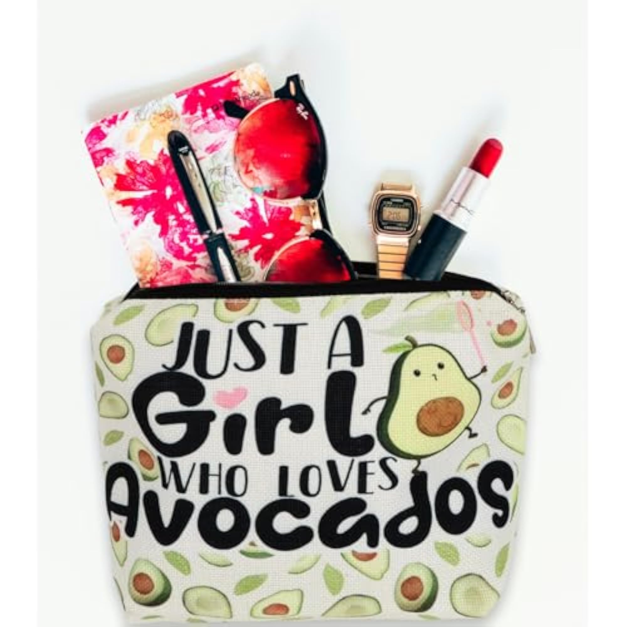 2pc Avocado Lovers Makeup Bags, Fun & Durable