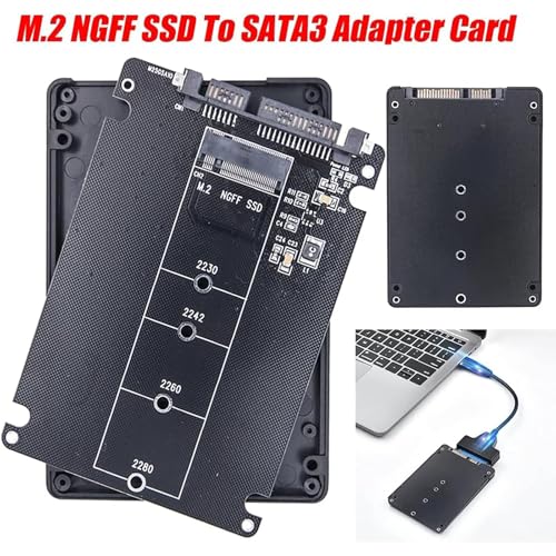 Adaptador M.2 NGFF SATA a SATA III con carcasa de aluminio miniatura 5