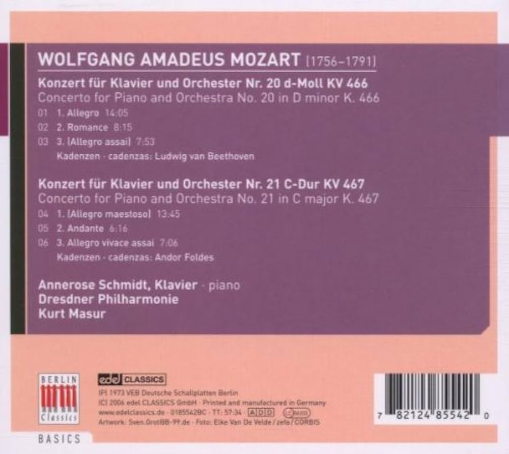 Amazon.co.jp: Piano Concertos 20 & 21: ミュージック