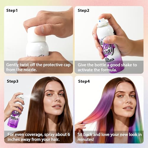 Spray de Color Temporal para Cabello 3.5 oz Rojo miniatura 6