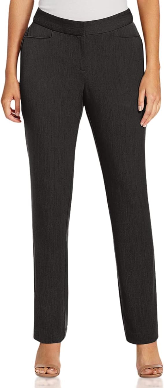 Rafaella Women's Curvy Fit Gabardine Slim Leg Pant