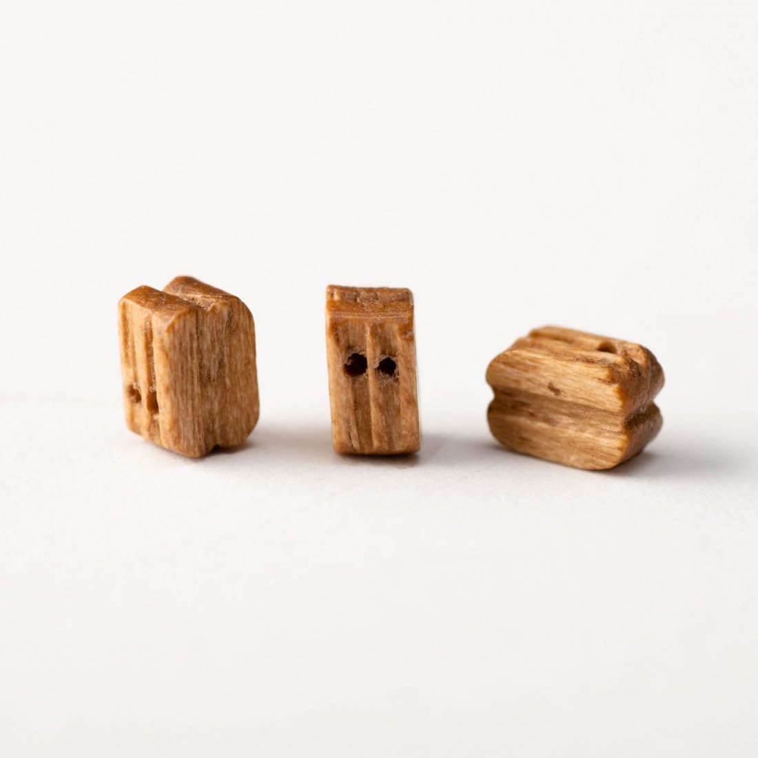 Bozzelli in noce 2 fori (Blocks double) 5 mm - confezione da 100 pezzi