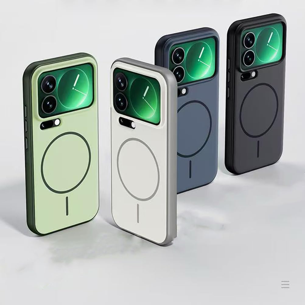 Magnetisch Hülle für Xiaomi 17 Pro Max/17 Pro/17, Dünne Gefrostet rutschfeste Schutzhülle Unterstützt Drahtlose Aufladung Handyhülle,Schwarz,17