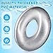 Motionchic Jumbo Silver Glitter Inflatable Pool Floats Tube 47.24 Inches Adult Pool Float Pool Floaties Swimming Ring with Sequins for Kids Adults Summer Beach Party Supplies River(3 Pieces)