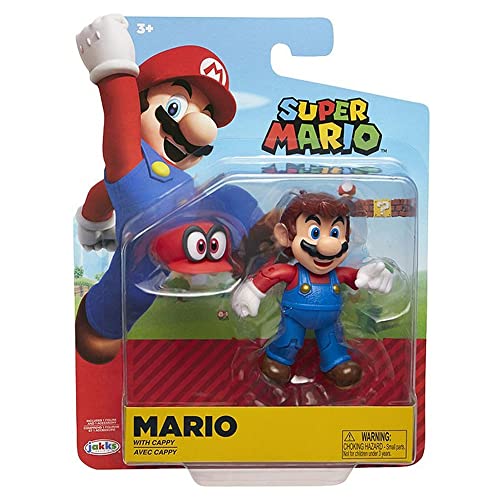 Nintendo Super Mario Odyssey Mario 4” Articulated Figure with Cappy