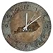 15-Inch Rustic Kitchen Wall Clock Kentucky State Wall Decor Vintage Round Silent Non-Ticking Hanging Wall Clock Battery Operated Decorative for Home Bathroom Bedrooms Living Room