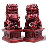 argentine chine foot Cadeau culturel symbolique : représentant une culture riche, cette paire de statues Foo Dog constitue un cadeau significatif et unique pour ceux qui s'intéressent à l'art asiatique, à l'histoire ou pour les pendaisons de crémaillère pour transmettre un sentiment de bonne volonté.