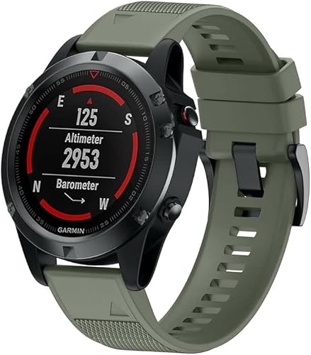ANCOOL for Fenix 5/Fenix 6/Fenix 7 Band 22mm Silicone Watch Band for Fenix 8 Fenix E 47mm/Fenix 5 Plus/Fenix 6 Pro/Fenix 7 Pro/Forerunner 935(4 colors)
