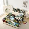 VTKON Dinosaur Sheets Set Twin Size Cute Dinosaur Room Decor for Boys Room Soft Toddler Bed Sheets for Boys Kids Twin Dino Bedding Set Includes 1 Flat Sheet + 1 Fitted Sheet + 1 Pillowcase #1