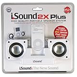 DreamGear i.Sound 2x Plus Foldable Speaker System for iPod and MP3 Players (White)