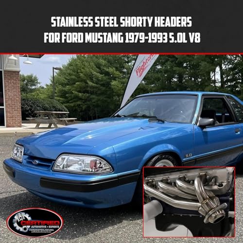 Image of Exhaust Headers Direct Bolt-On Replacement Fits 1979-1993 Ford Mustang 5.0L