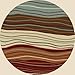 Concord Global Trading Arthur Waves Multi Rug Rug Size: Round 5