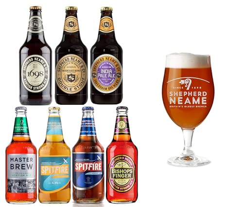 Reviews de Juegos básicos para preparación de cerveza artesana - solo los mejores. 47 Shepherd Neame Heritage Collection Edición 2025. 7 cervezas 500ml + 1 cerveza de regalo y Copa Estilo Goblet de 650ml. Importadas del Reino Unido. Estilos Británicos.