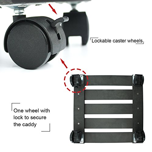 Cerbior Plant Caddy Heavy Duty Plant Stands Pot With Wheels Indoor/Outdoor Holds Up 12 Inches And 80 Lbs Strong And Sturdy Design (Square, Charcoal) #TOP2