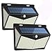Luz Solar Exterior 208 LED, Luces LED Solares Exteriores con Sensor de Movimiento y 3 Modos de Iluminación, 270º lluminación Focos Solares Impermeable Lámpara Solar para Jardin (2-Paquete)