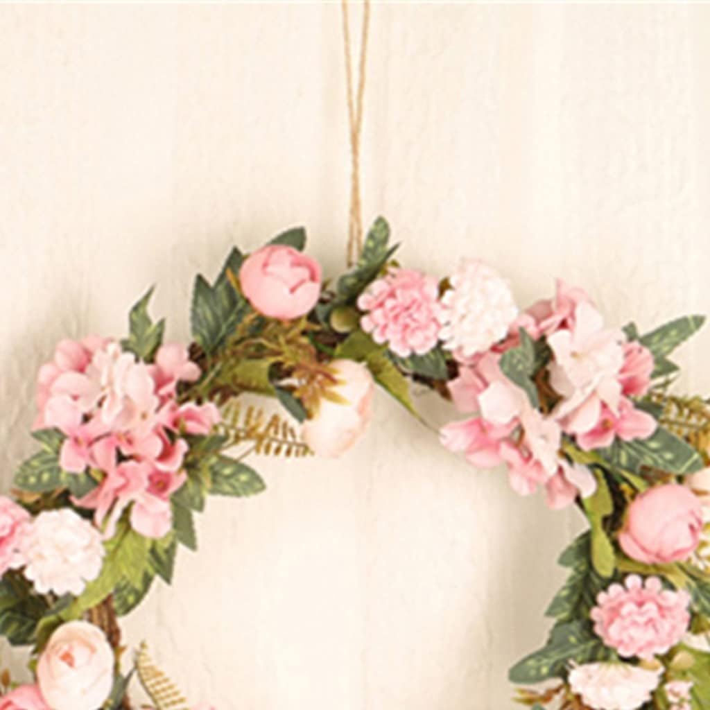 European Rose Embroidered Ball Wreath with Simulated Flowers for Home Decoration