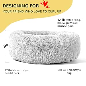 HACHIKITTY Calming Donut Dog Beds Cuddler, Dog Beds for Medium Large Dogs, Indoor Dog Calming Beds Large,30'' HACHIKITTY Calming Donut Dog Beds Cuddler Dog Beds for Medium Large Dogs Indoor Dog Calming Beds Large30