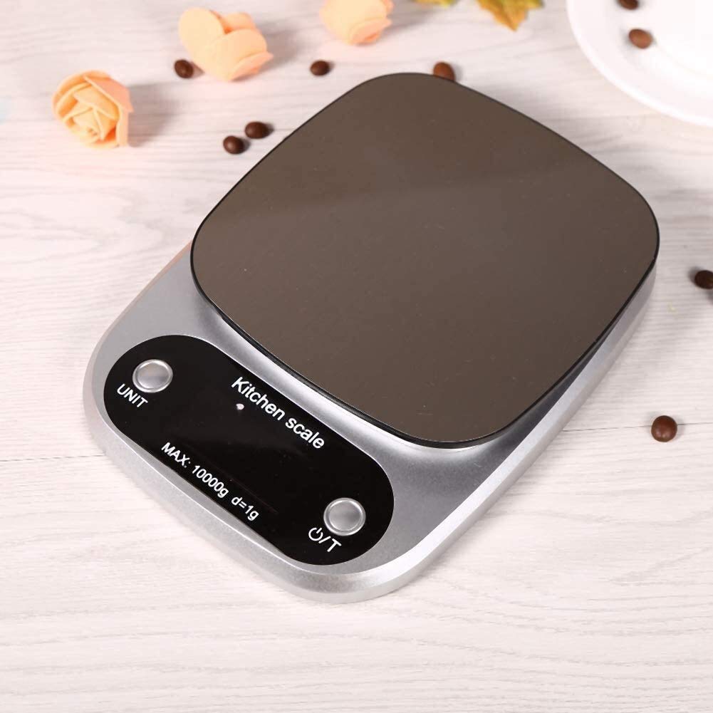 Elektroniczne wagi kuchenne Skala elektroniczna LCD Wyświetlacz Cyfrowy Skala elektroniczna 10 kg / 1g Duża pojemność Scale Electronic Scale Przenośne narzędzie do ważenia skali żywności Przenośne wag