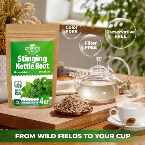 Image of 4 oz. Nettle Root Dried Stinging Herbal Tea - 113g Stinging Nettle Root Herb Tea Raiz De Ortiga