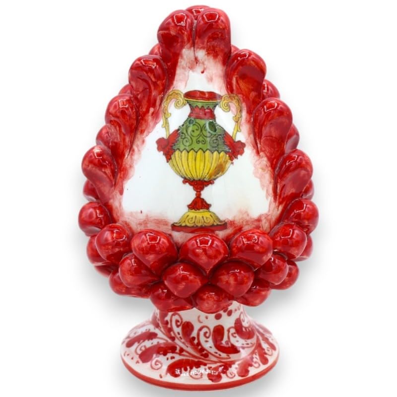 As de Copas Pigna Caltagirone de 13cm cerámica siciliana decorativa