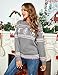 UNibelle Women's Ugly Christmas Sweater Patterns Reindeer Pullover Jumper,S-XXL Grey