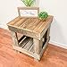 Del Hutson Designs - Rustic Barnwood End Table, USA Handmade Reclaimed Wood (Natural)