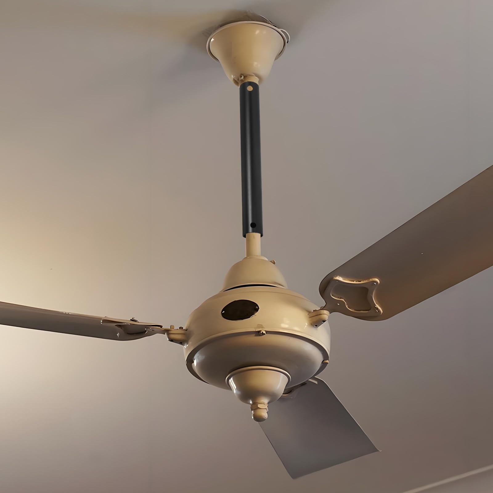 Asta di Prolunga in Ferro 20cm per Ventilatore da Soffitto, Tirante Compatibile, Accessorio per Ventilatori Soffitti Alti, Installazione Semplice e Design Salvaspazio