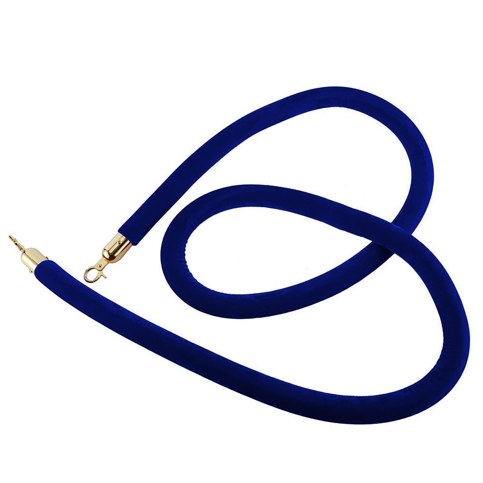 Guardrail rope， Long Stanchion Rope, Commercial Queue Crowd Control Barrier, Divider for Rade Shows/Car Shows/Theaters(Blue,Length 2M/6.6Ft/79In)