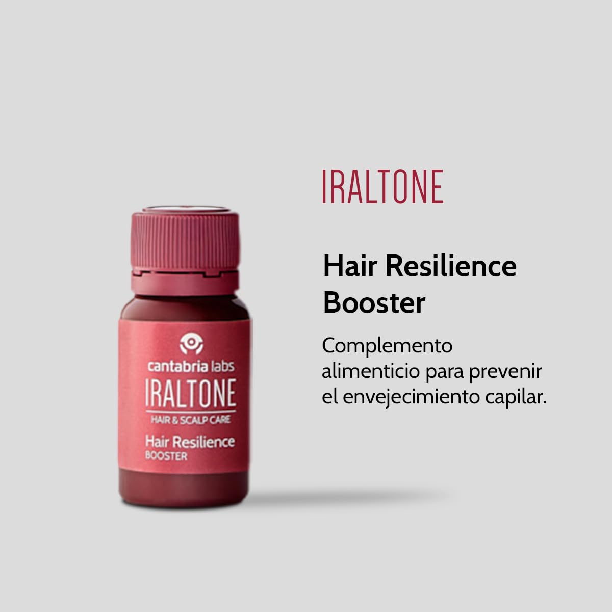 Cantabria Labs - Iraltone Hair Resilience Booster - Formato bebible, 30 Viales - Sabor Piña-Colada - Prevención del Envejecimiento Capilar - Aumenta la Resiliencia del Cabello