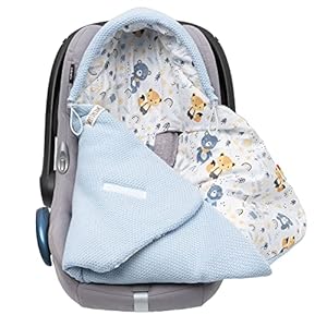 Mikos 1039 Baby Einschlagdecke Winter Blau