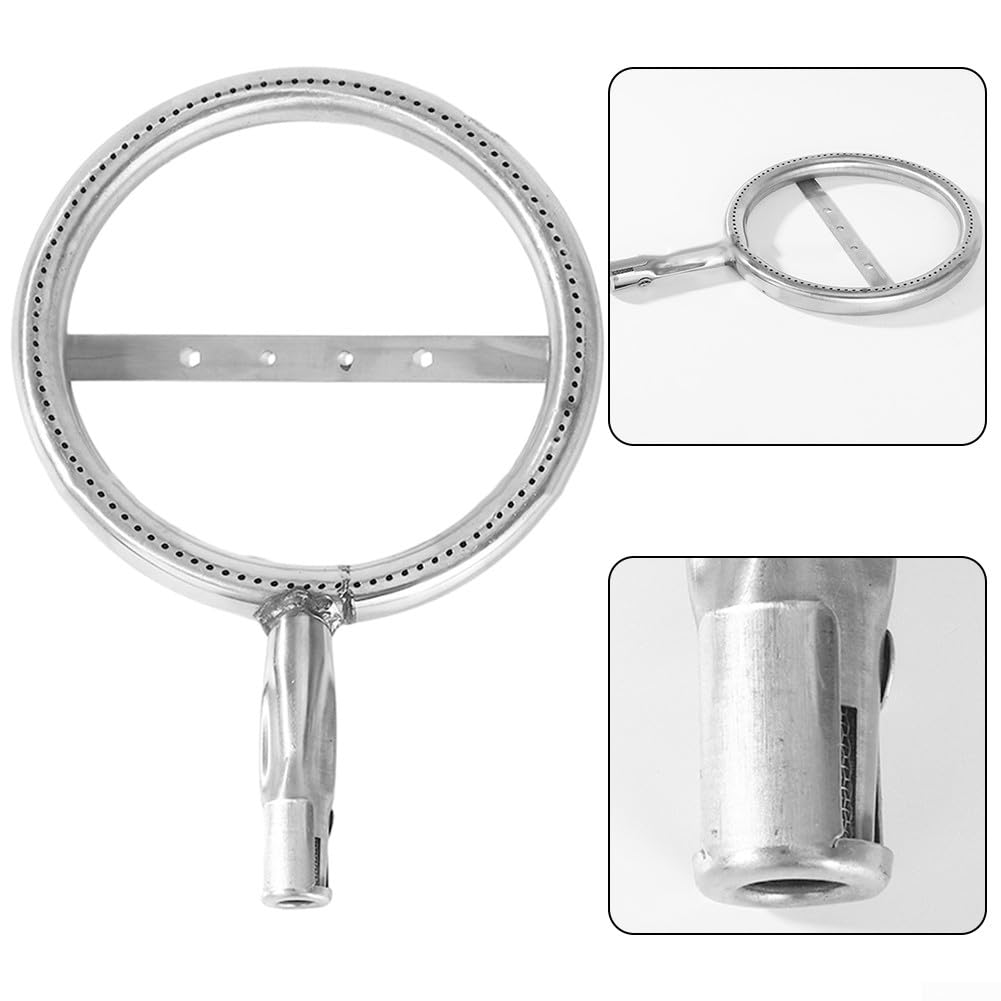 Grillbrenner Aus Edelstahl – Rund, Ø 19 Cm, 28 Cm Lang, Für Gasgrills