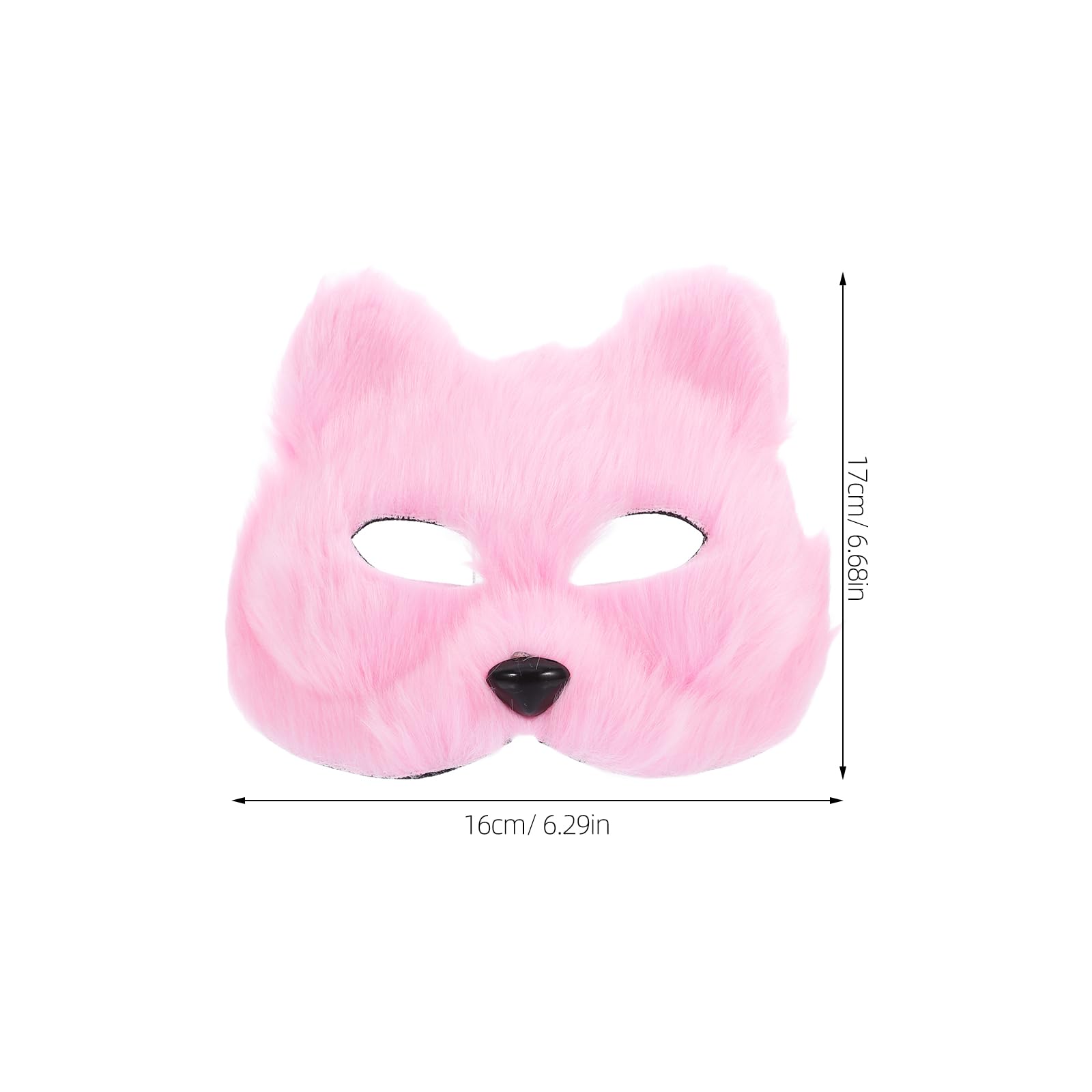Holibanna Masquerade Fox Masks Japanese Fox Cat Masks Dress Up Party Atificial White Cosplay for Halloween Carnival Masquerade Accessory (Pink) - Image 2