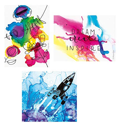 Marabu Alcohol Ink Extender 20 ml, para Mezclar, aclarar y Volver a Eliminar, como retardo de Secado, para Superficies no absorbentes, Papel Especial Revestido, Metal, cerámica, Cristal, carbón