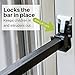 Ideal Security Sliding Door Security Bar for Patio Doors and Sliding Glass Doors, Black, Recyclable Cardboard Package, (25.75-47.5 Inches)