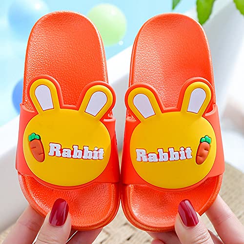 Non-Slip Summer Beach Water Shoes Little Boys Girls Shower Pool Slippers,Kids Girls Cartoon Rabbit Slide Sandals,2