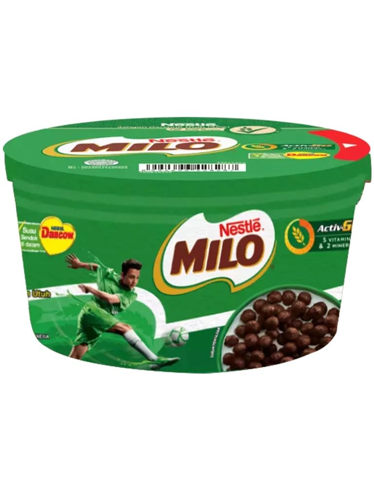 Nestle Milo Breakfast Cereal With Delicious Milo Taste Complete With Dancow Milk in the Packaging and Can Be Enjoy With Normal Cold Water 30g (Indonesia)