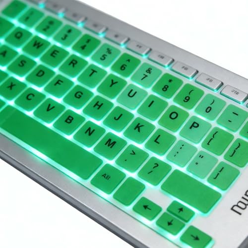 10 hojas adhesivas de teclado universal en inglés, 5 colores mate miniatura 5