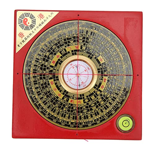 Brújula geomántica Feng Shui Luo Pan de metal y plástico miniatura 1